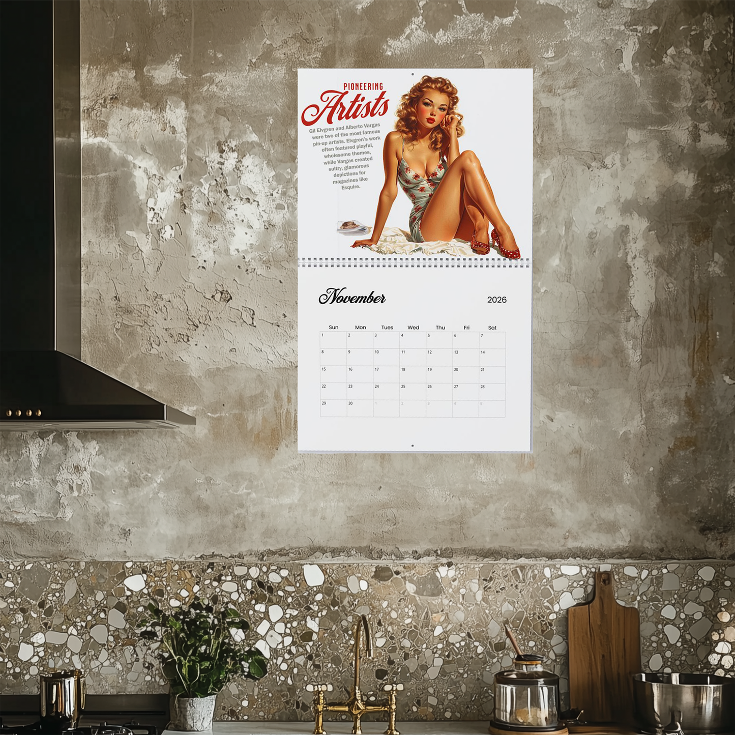 2026 Pinup Wall Calendar - Salute USA