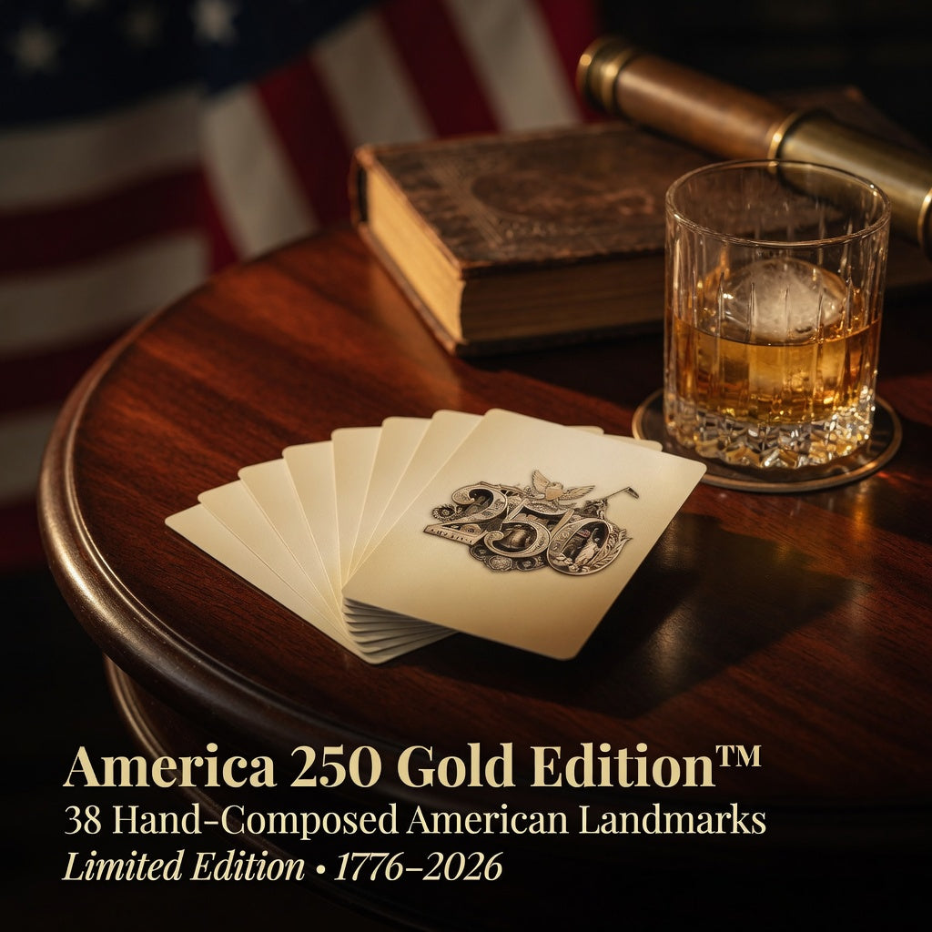 America 250th Anniversary Luxe Trio Playing Card Deck Bundle — Complete Colorway Set (3-Pack)