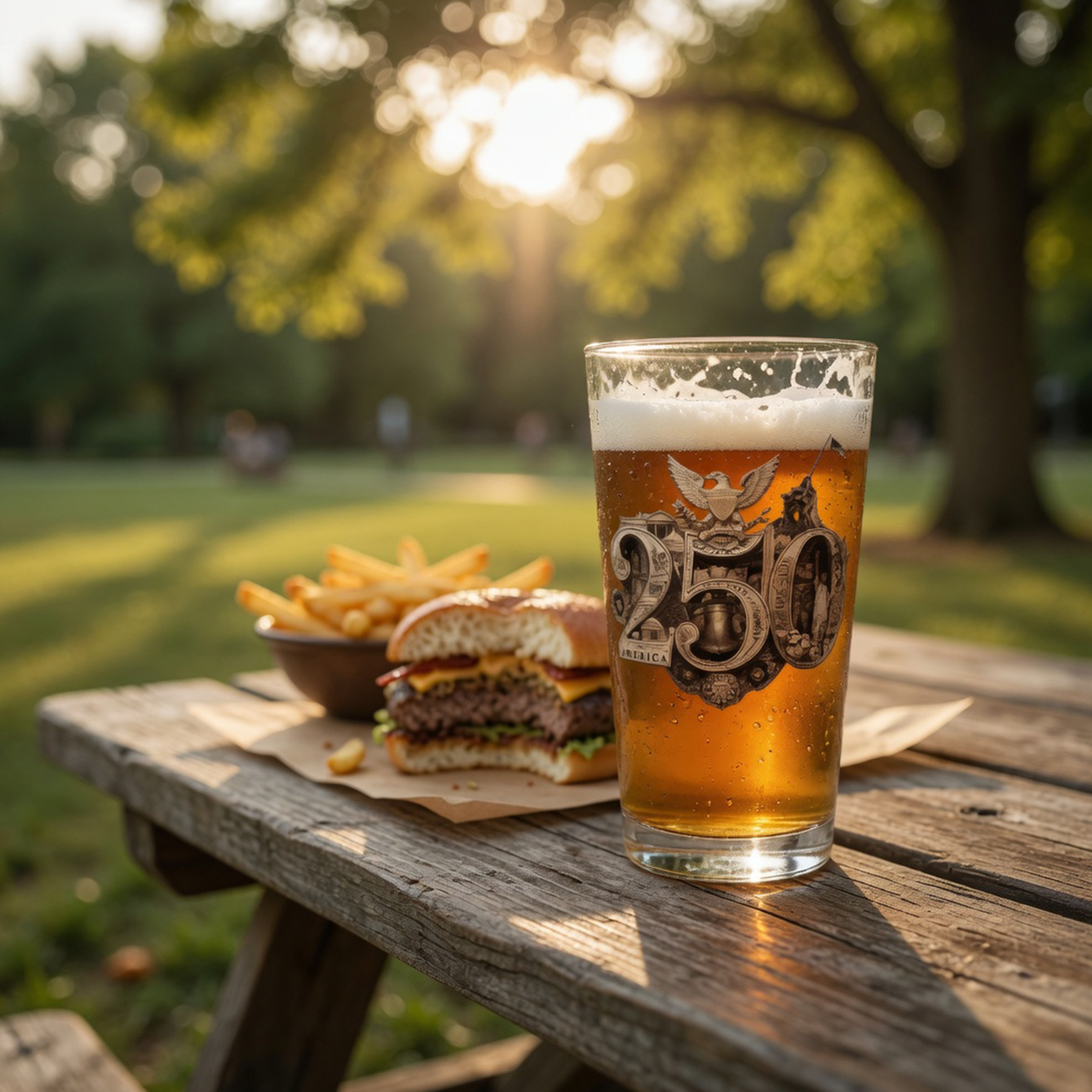 America 250th Pint Glass featuring the 250th Seal™ commemorative design