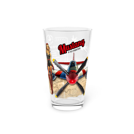 P-51 Mustang WWII Pint Glass