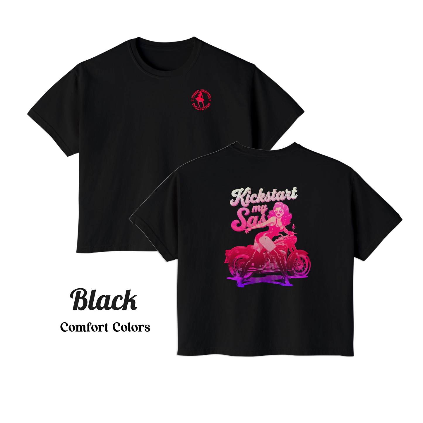 Kickstart My Sass pin-up biker boxy tee